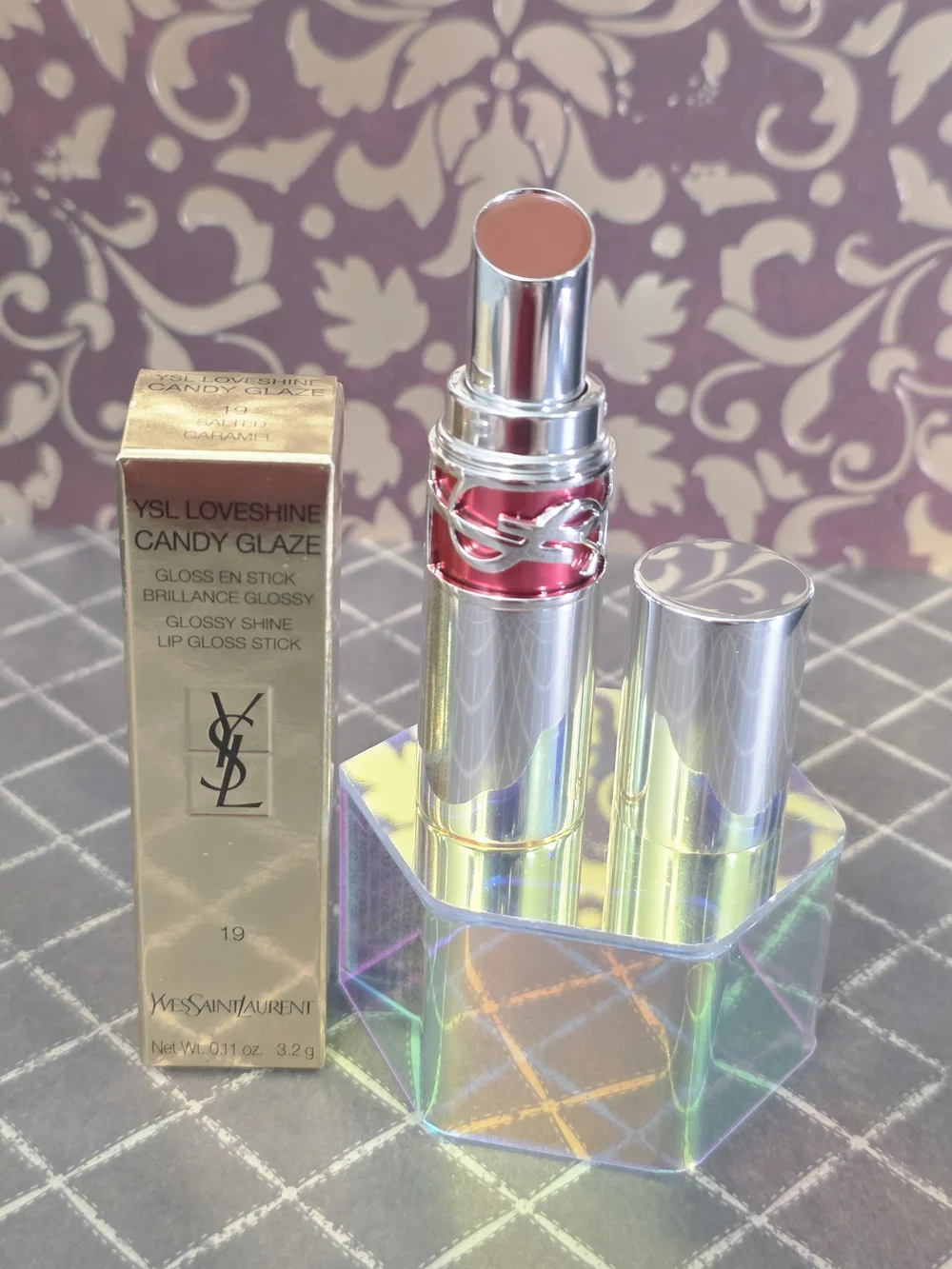 YSL LoveShine Candy Glaze Lipstick - Salted Caramel (19)